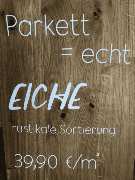 Parkettboden Echtholz Eiche mit Klickverbindung