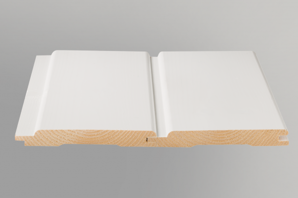 Profilbrett weiß deckend behandelt - Holzmarkt Wörlitz