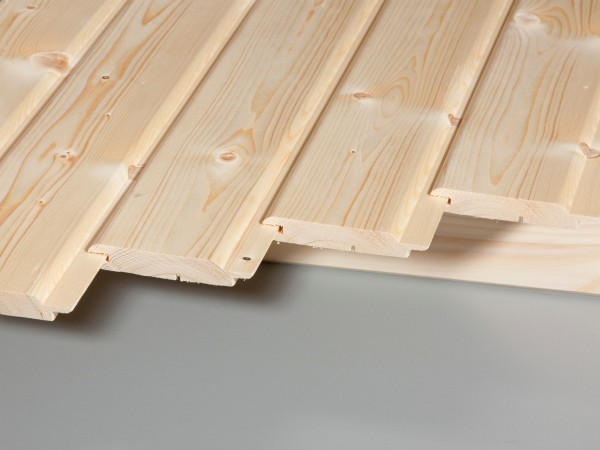 Softline Rundprofil 19x121 mm Nordische Fichte - Nut und Feder Profilansicht