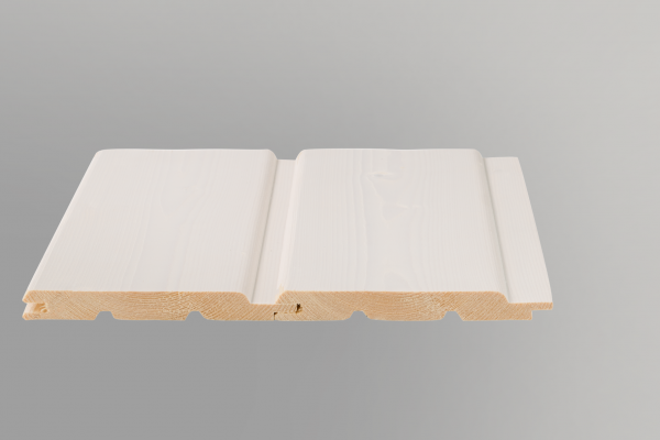 Profilbrett weiß grundiert Rundprofil - Holzmarkt Wörlitz